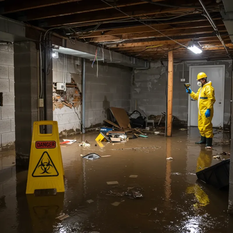 Flooded Basement Electrical Hazard in Churchill County, NV Property