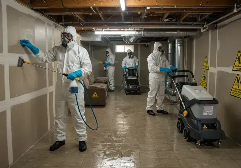 Basement Moisture Removal and Structural Drying process in Churchill County, NV